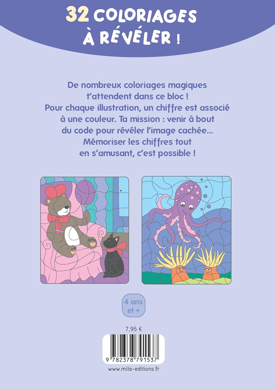 Mon bloc de coloriages magiques - Les chiffres Cahiers de jeux Dilisco - OLF