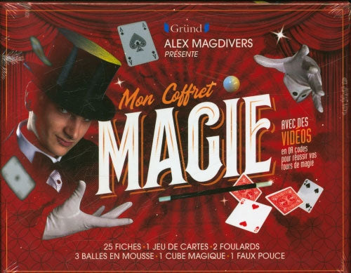 Coffret Magie - Du contenu pas-à-pas et en cadeau : 1 DVD, 1 jeu magique de  52 cartes, 1 cube magiqu