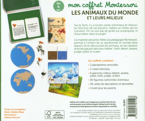Les animaux du monde et leurs milieux - Coffret Montessori Montessori & Steiner La Family Shop