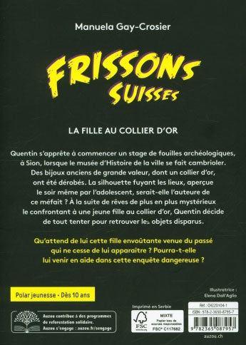 La fille au collier d'or - Polar pour ados - Frissons suisses - Dès 10 ans Livres OLF