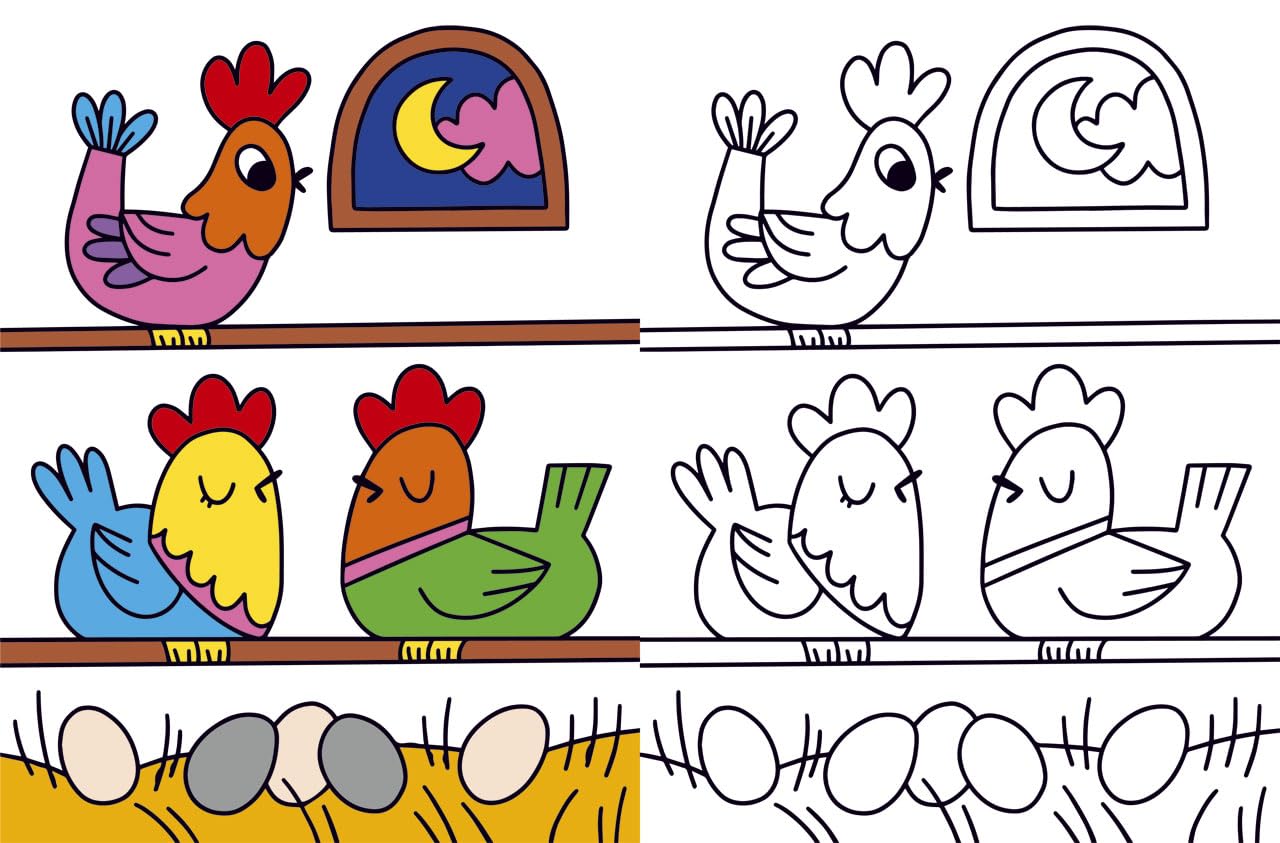 Coloriage - A la ferme