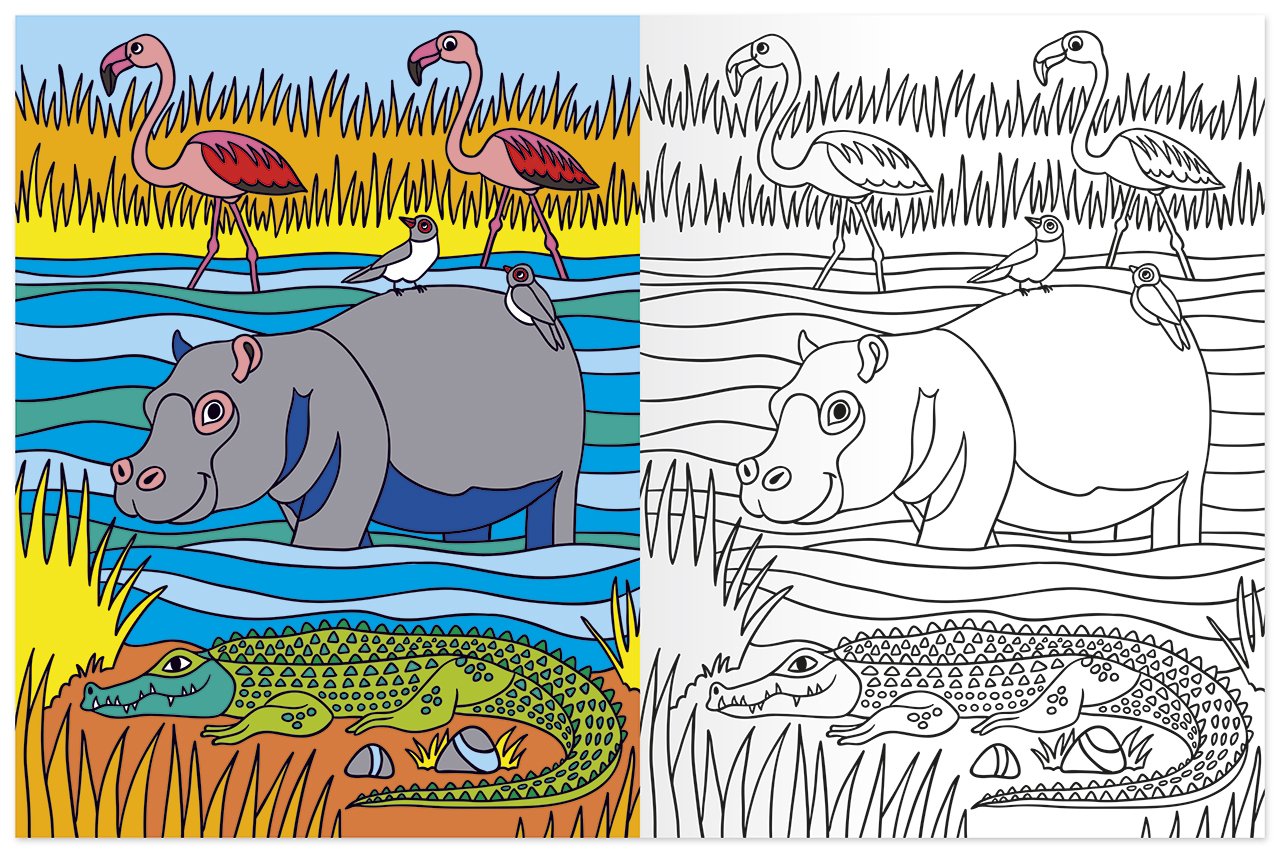 Mes grands coloriages - Les animaux sauvages