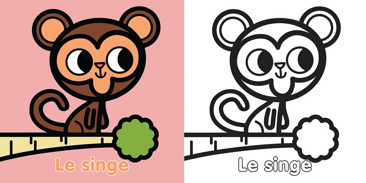 Mes coloriages sans dépasser - Animaux - dès 1 an