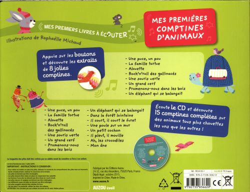 Mes premières comptines d'animaux Livres La family shop