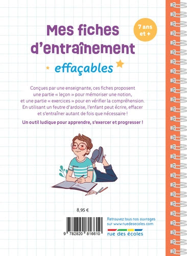 Cahier de conjugaison - Fiches d'entraînement effaçables - Dès 7 ans - (4- 6e harmos) Appuis scolaires Dilisco - OLF (Attention new Edit en mars 2025)