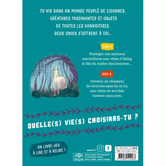 Deviens le héros - Le maître des licornes Livres Auzou - OLF