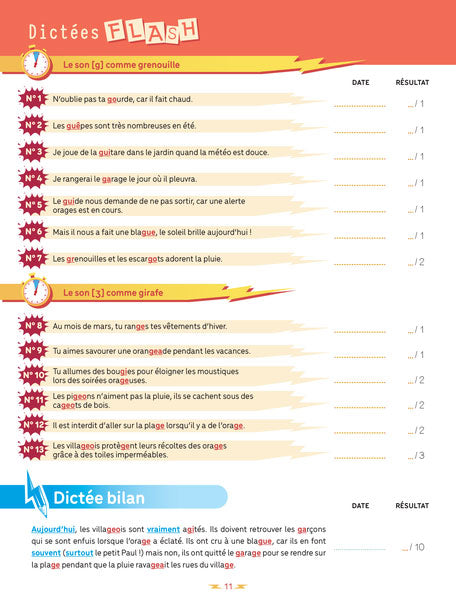 Dictées Flash - 7-9 ans - 4-5ème harmos Appuis scolaires Dilisco