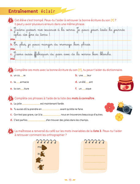 Dictées Flash - 7-9 ans - 4-5ème harmos Appuis scolaires Dilisco