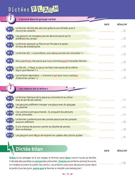 Dictées Flash -9-11 ans - 6-7ème harmos Appuis scolaires Dilisco