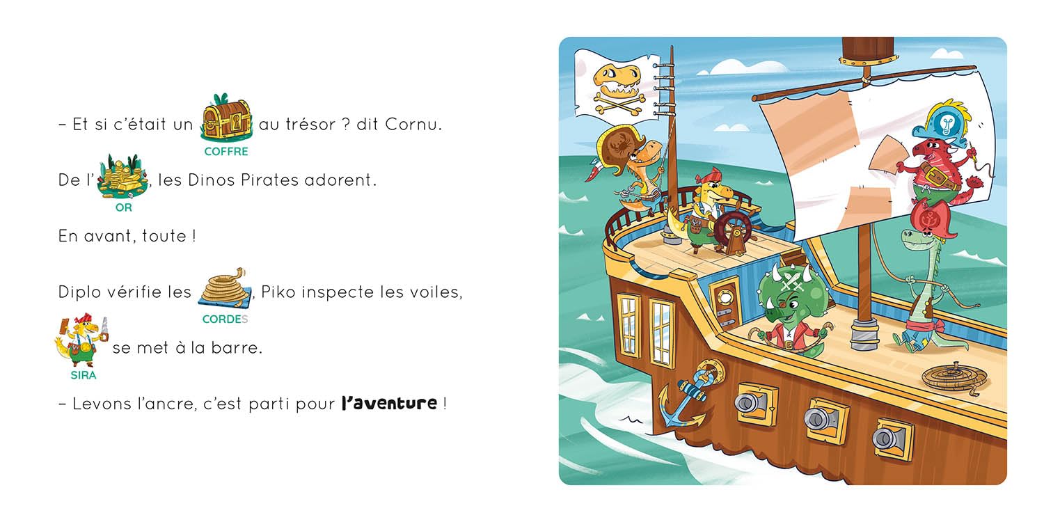 Les dinos pirates : À l'aventure ! Livres OLF