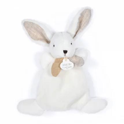 Doudou Lapin blanc de 17 cm – Cadeau de naissance