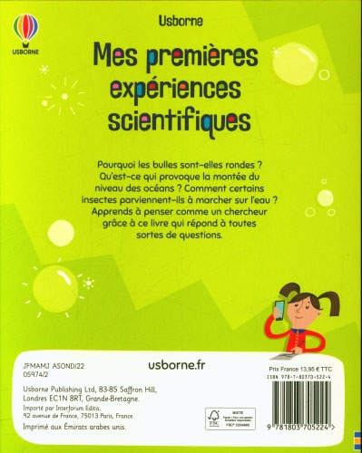 Mes premières expériences scientifiques pour enfants Livres OLF