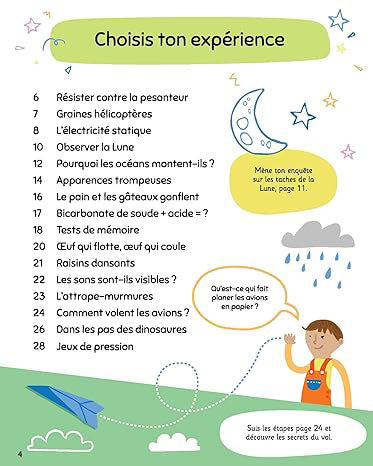 Mes premières expériences scientifiques pour enfants Livres OLF