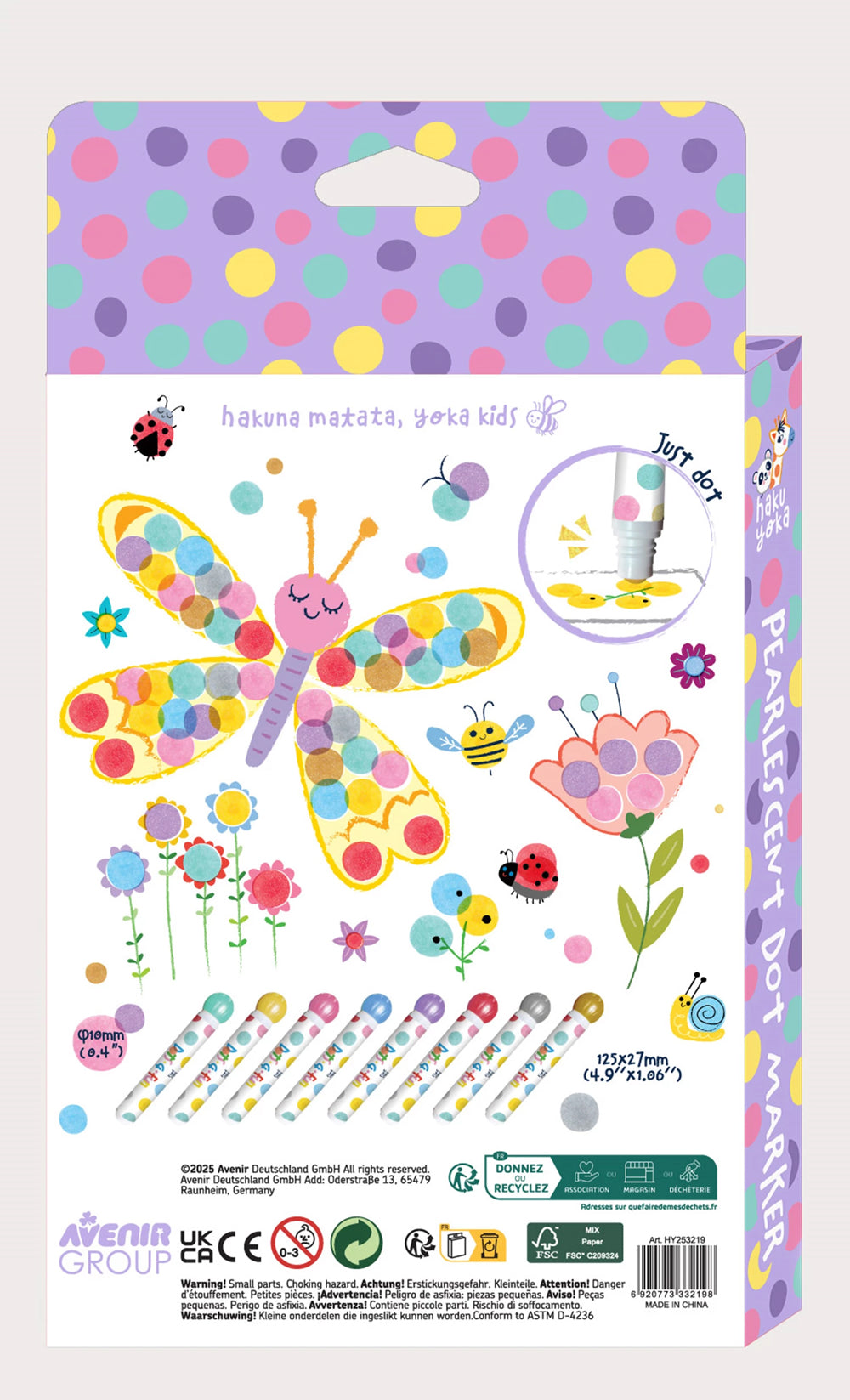 Feutres à pois scintillants