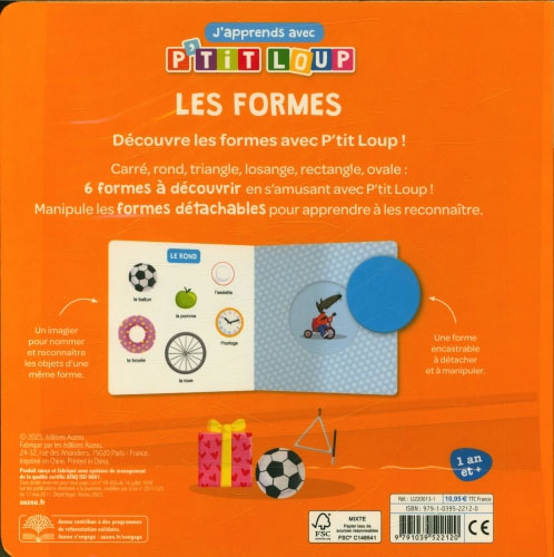 P'tit Loup : j'apprends les formes Livres La family shop