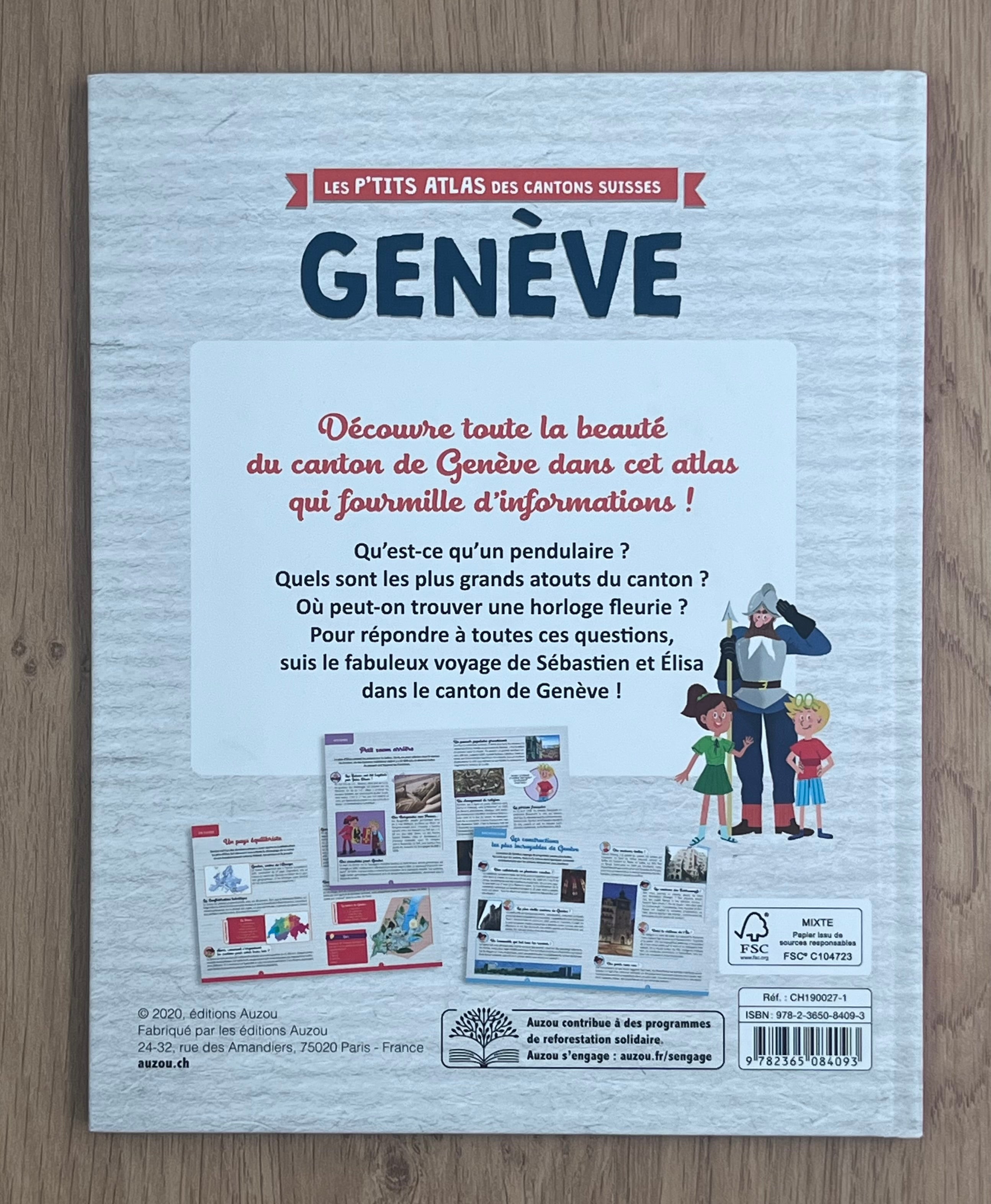 Mon petit atlas du canton de Genève - Dès 6 ans Livres Auzou - OLF