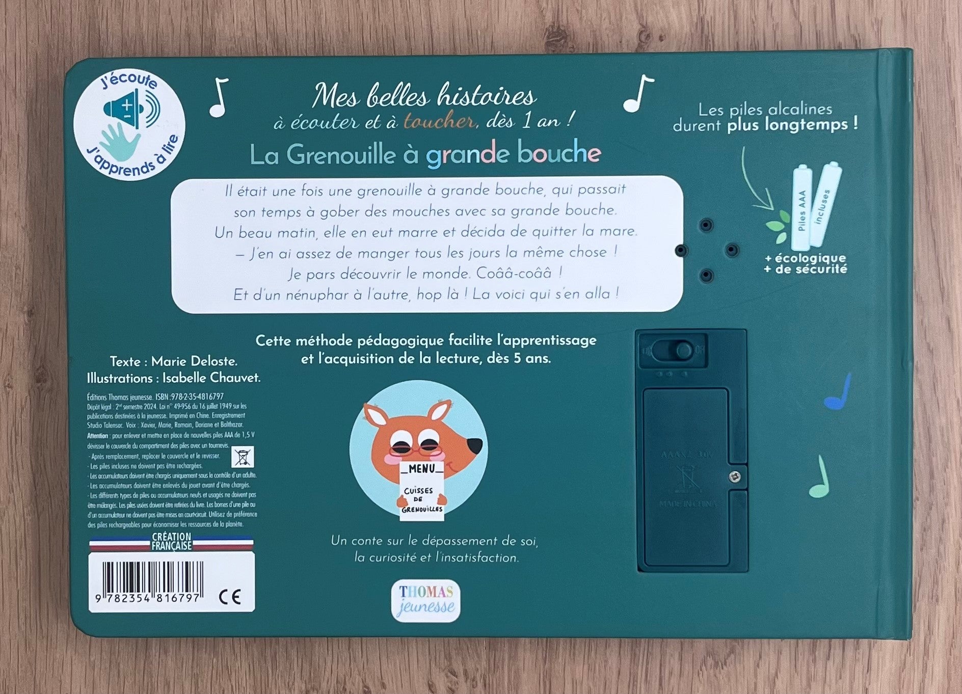 La grenouille à grande bouche - histoires à écouter et à toucher Livres Dilisco - OLF