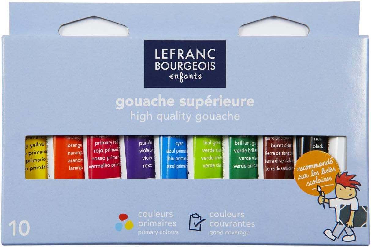 Lefranc Bourgeois Gouache Couleur Primaire - 10 Tubes de 10ml Jeux & loisirs créatifs Swissgames