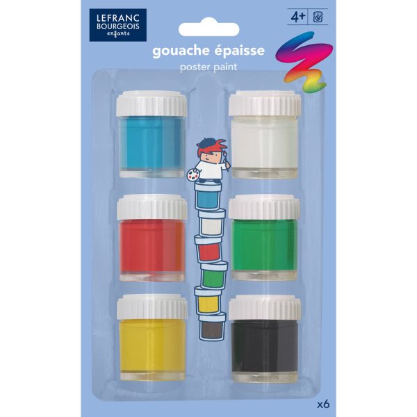 Lefranc Bourgeois - Gouache Poster Colour - 6 Pots de 22ml Jeux & loisirs créatifs Swissgames - interplay