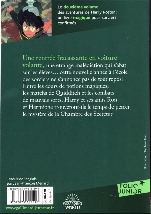 Harry Potter et la chambre des secrets - T2 Livres La family shop