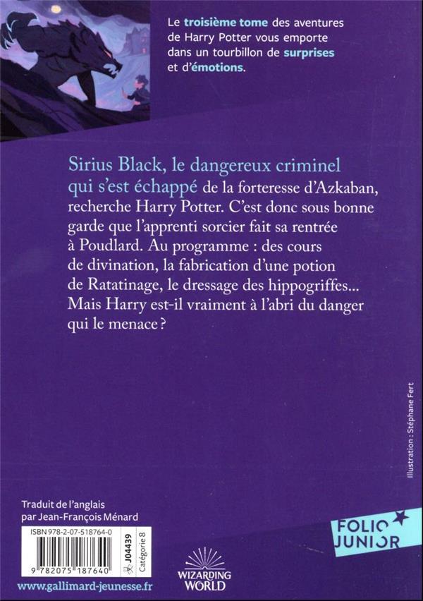 Harry Potter et le prisonnier d'Azkaban - T3 Livres La family shop