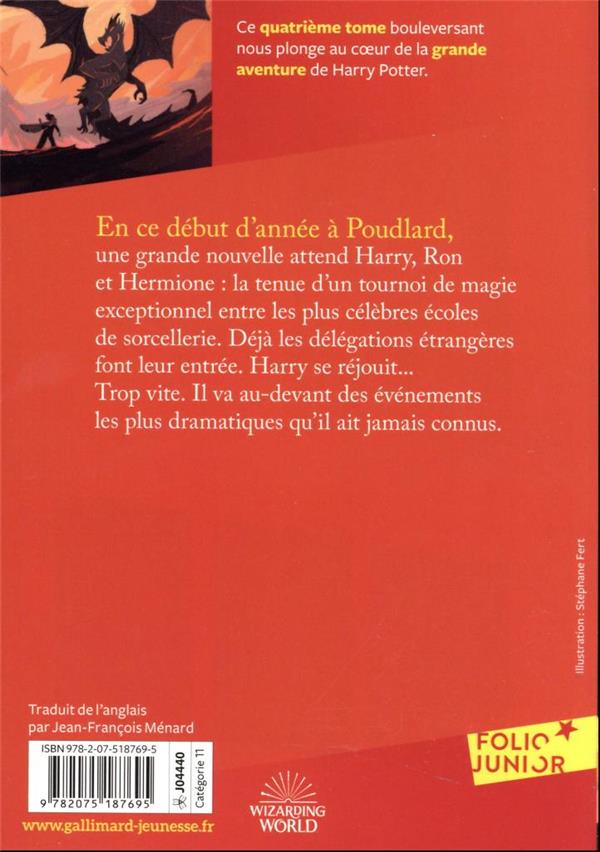 Harry Potter et la coupe de feu - T4 Livres La family shop