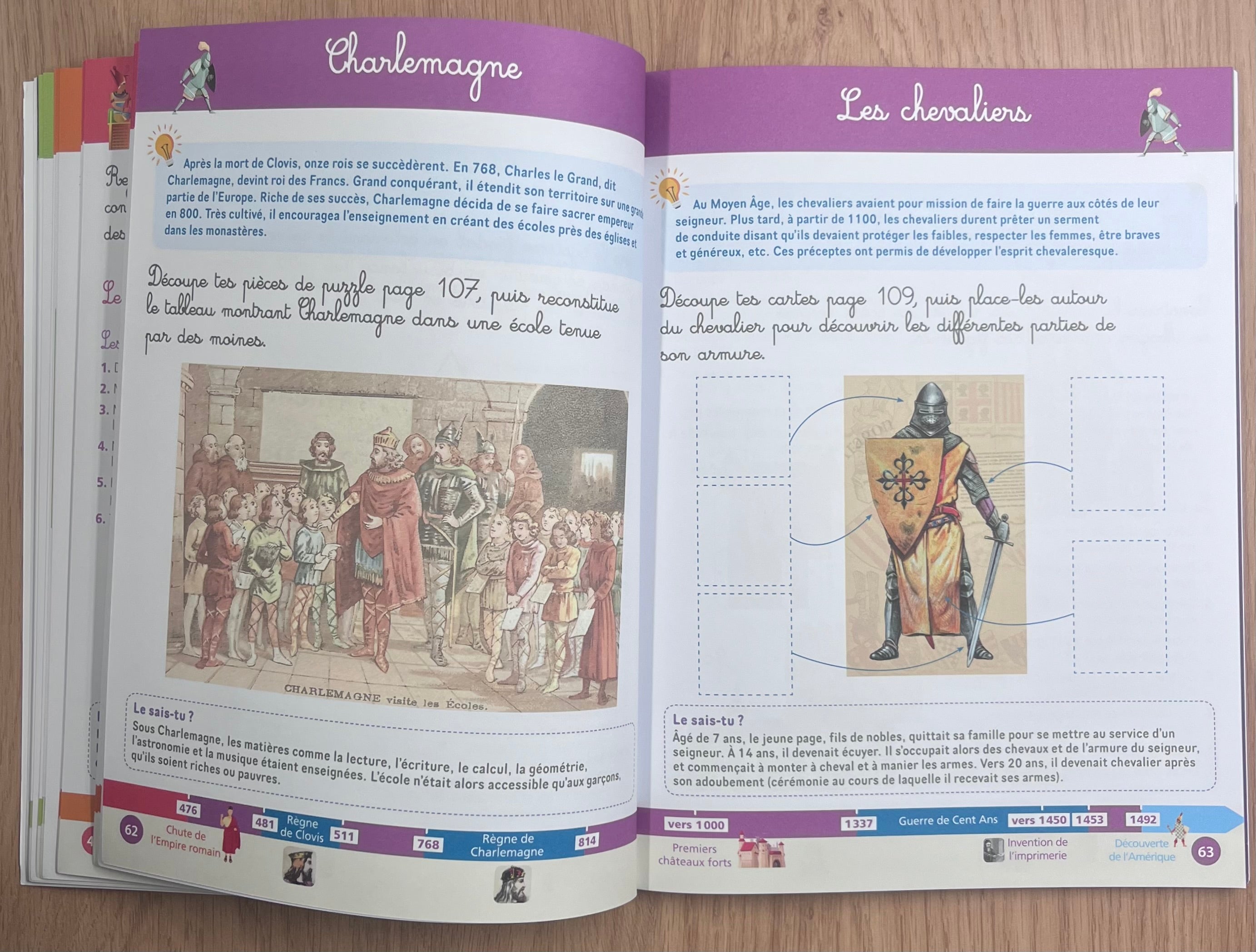 Mon grand cahier Montessori d'histoire du monde Montessori & Steiner OLF