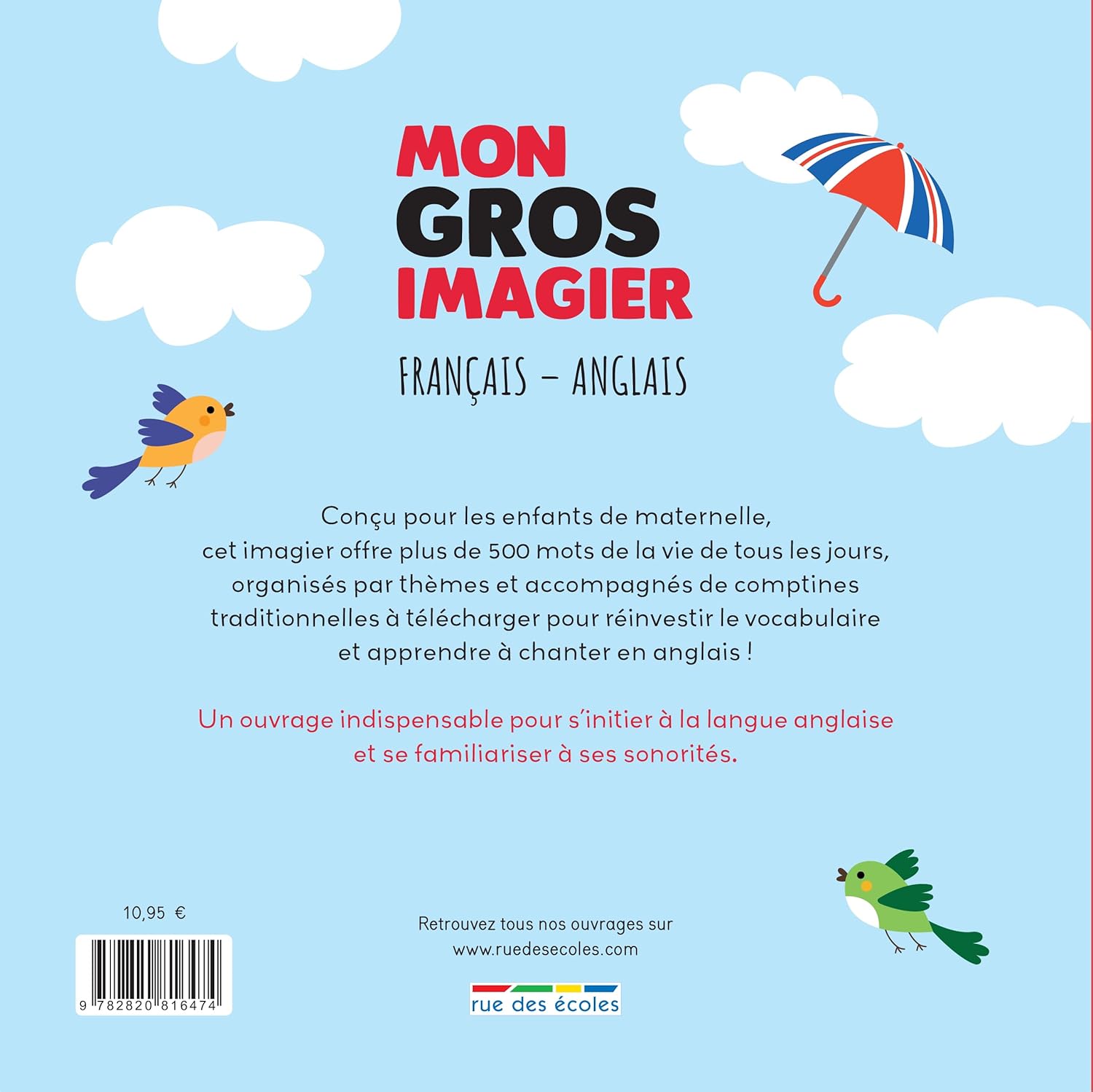 Mon gros imagier français-anglais Appuis scolaires, Cahiers de jeux Dilisco - OLF
