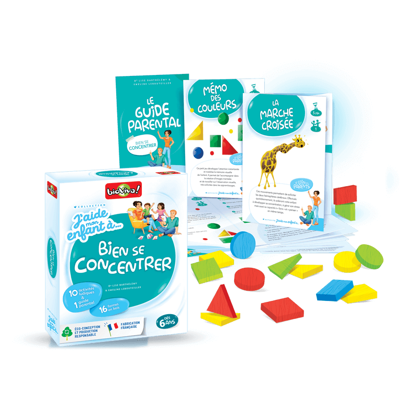 J'aide mon enfant à améliorer sa concentration - 6 ans Dyslexie et concentration Swissgames