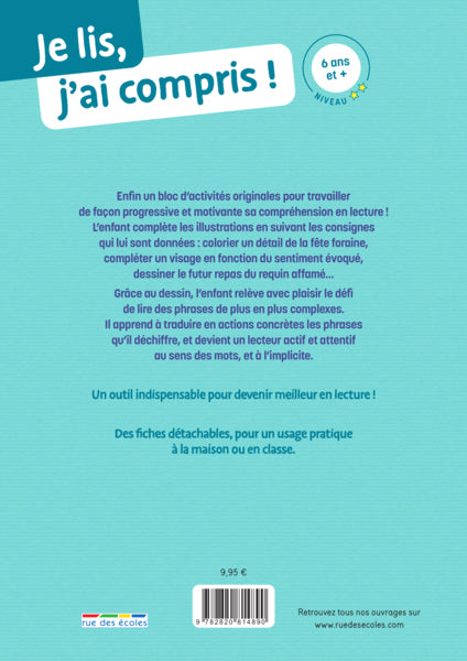 Dès 6 ans - je lis, j'ai compris - 3e-4e harmos - N2 Appuis scolaires OLF - dilisco