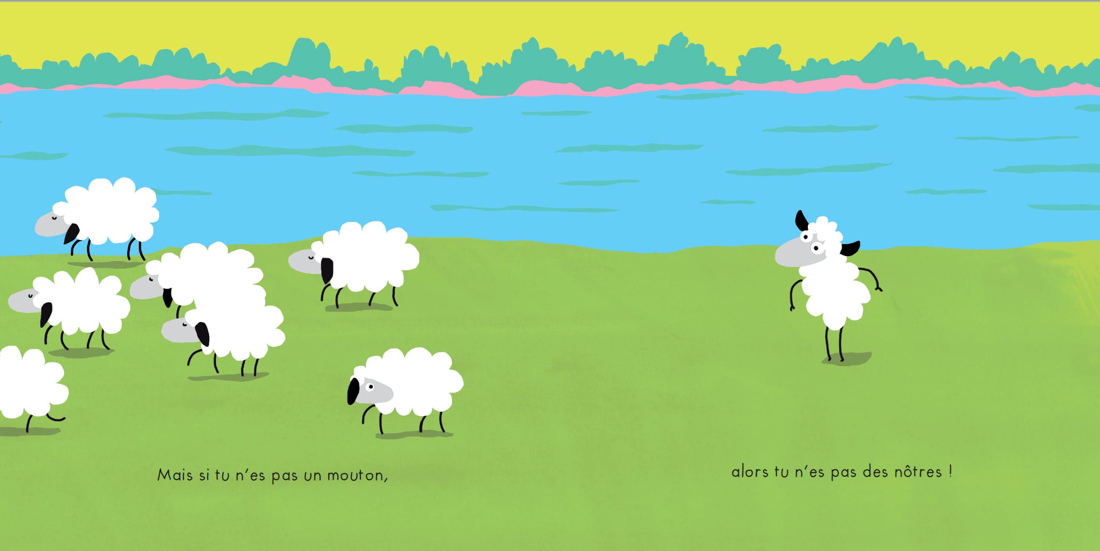 Moi, je ne suis pas un mouton ! Livre enfant sur le harcèlement des enfants. Livres OLF