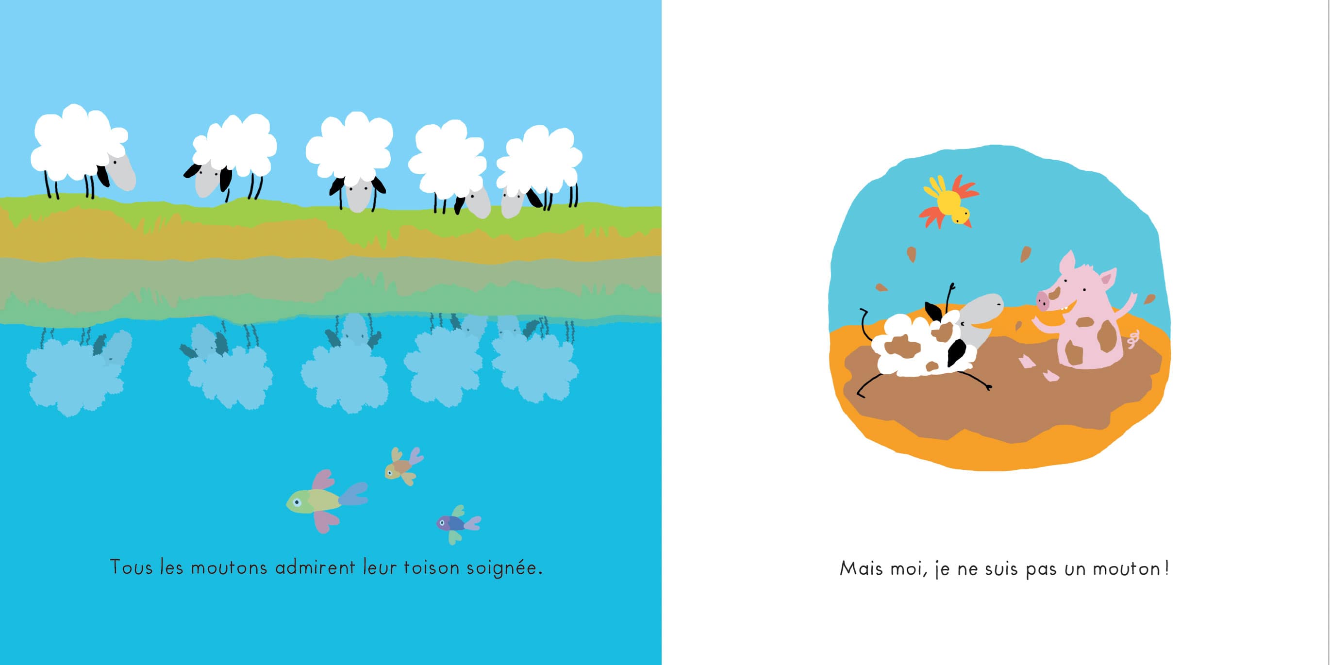 Moi, je ne suis pas un mouton ! Livre enfant sur le harcèlement des enfants. Livres OLF