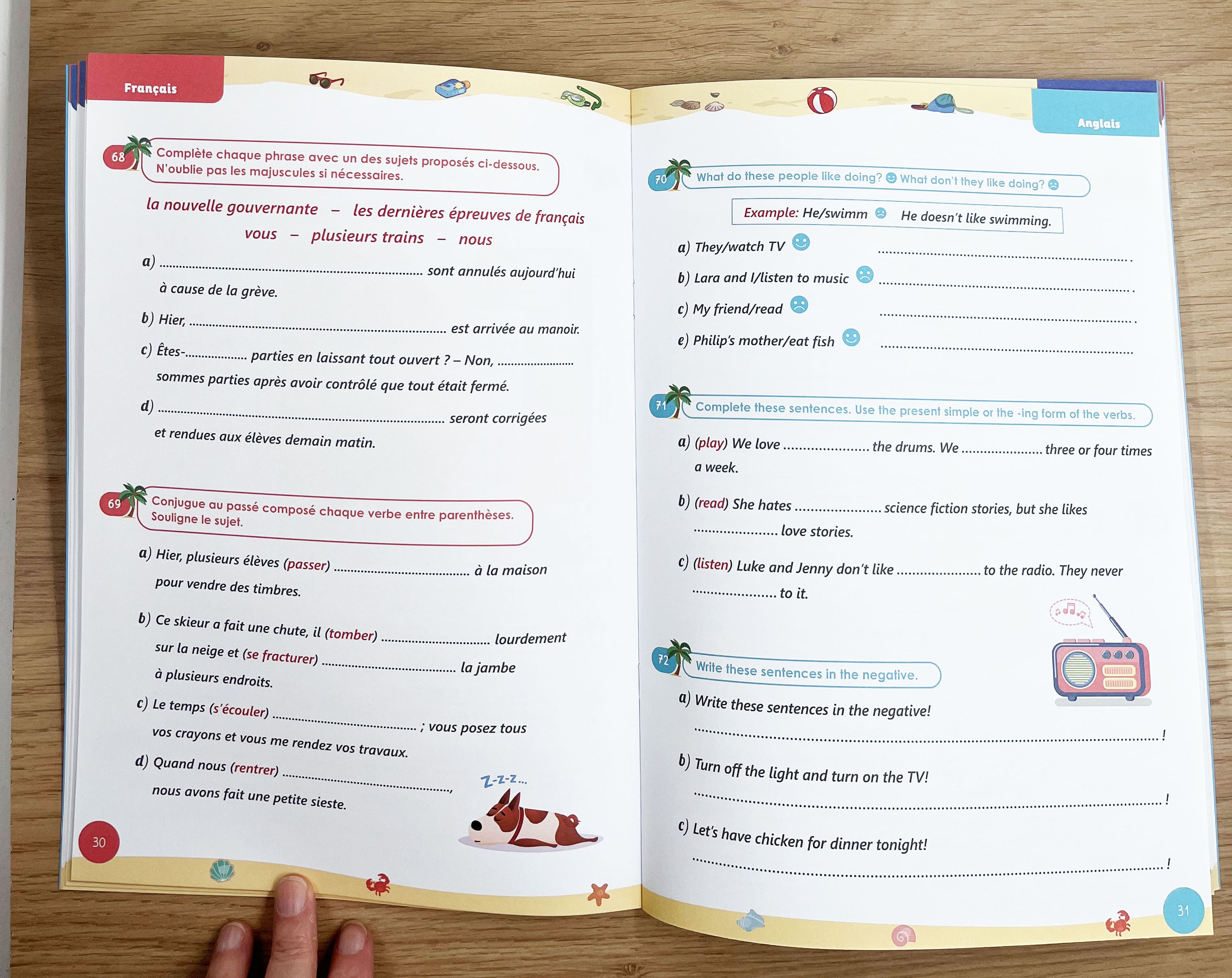 8ème HarmoS - Je progresse en vacances - Maths, français, allemand et anglais Cahiers de vacances OLF