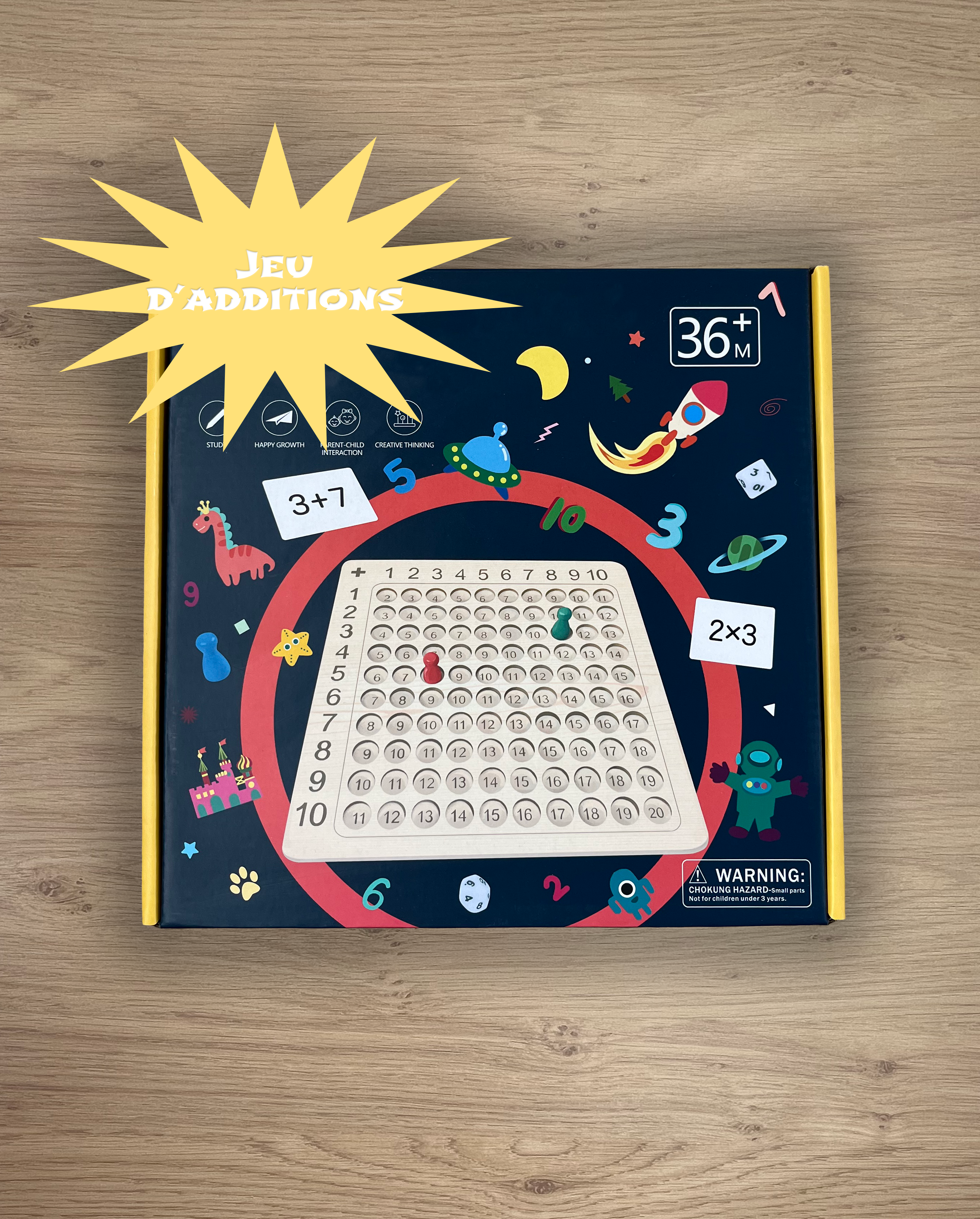 Je joue et j'apprends les additions et multiplications - Coffret de deux jeux en bois Jeux & loisirs créatifs OLF