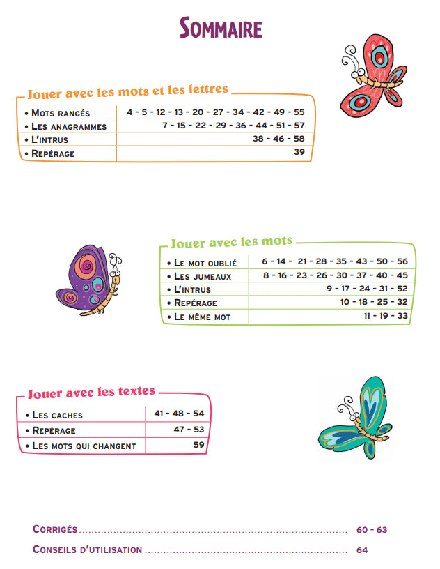 Cahier de jeux: des jeux pour mieux lire - 8-10 ans - 4-6P Cahiers de jeux OLF