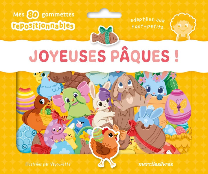 Joyeuses Pâques - mes 80 gommettes repositionnables