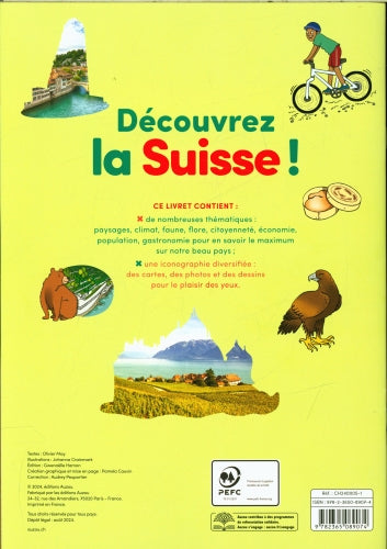 La Suisse en bref - Géographie de la Suisse - 6-7h Livres Auzou - OLF