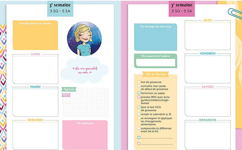 Mon agenda de grossesse Livres OLF