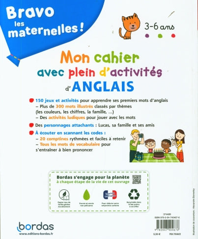 Cahier de jeux: plein d'activités d'anglais - Enfants 3-6 ans Cahiers de jeux dilisco - OLF