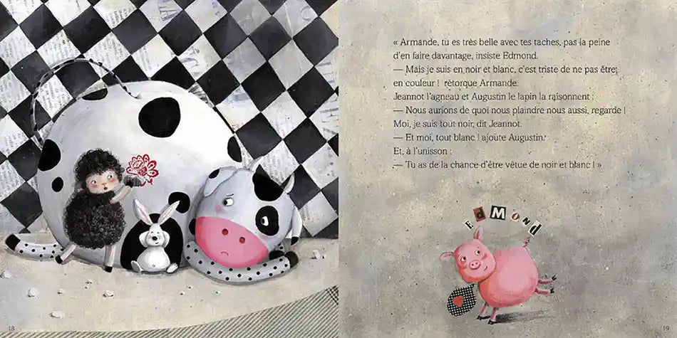 Armande, la vache qui n'aimait pas ses taches! Estime de soi Livres OLF