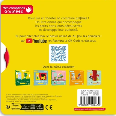 Au Feu Les pompiers - Livre sonore et animé Livres OLF