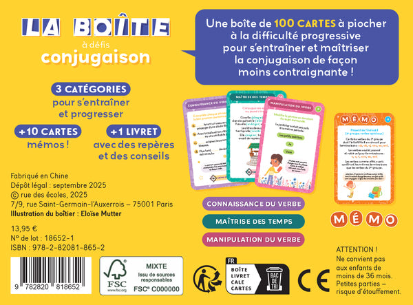 Défis conjugaison. Jeux - 9-11 ans - 6 et 7e harmos