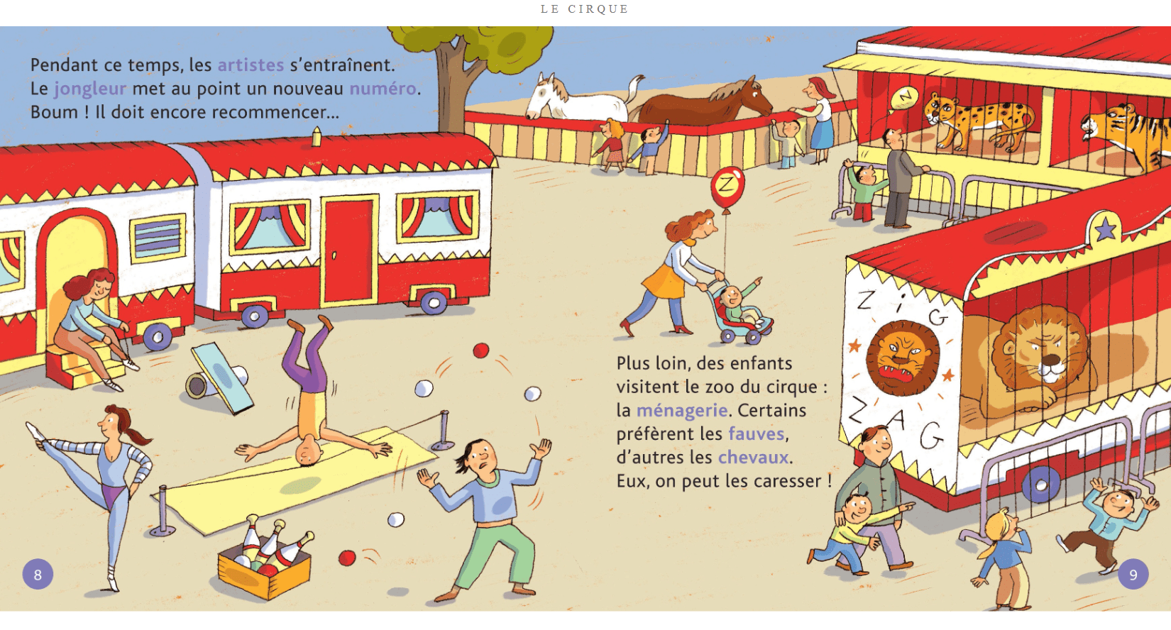 Le cirque -  Livre documentaire sur le cirque dès 4 ans Livres La family shop