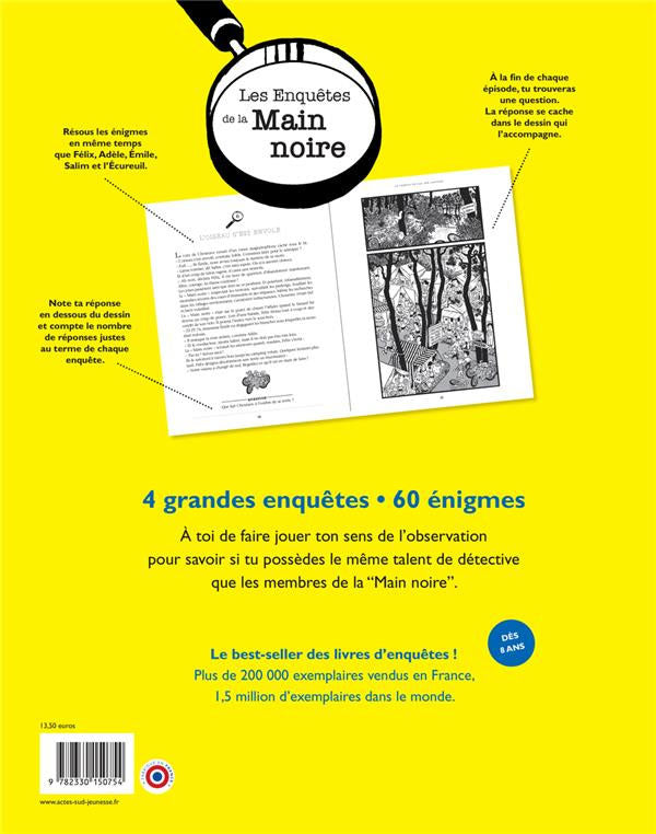 Les enquêtes de la Main Noire - 4 grandes enquêtes - Dès 8 ans Cahiers de jeux OLF