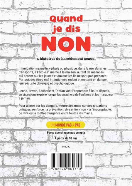 Quand je dis non - 4 histoires de harcèlement sexuel Livres La family shop