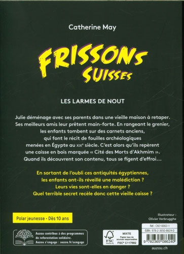 Les larmes de Nout - Polar pour ados - Frissons suisses - Dès 10 ans Livres La family shop