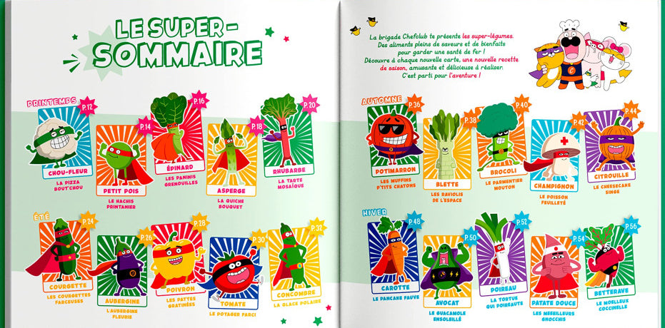 Livre de cuisine, les super-légumes de ChefClub - Recettes d'enfants dès 4 ans Livres OLF