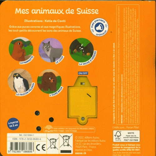 Mes animaux de Suisse - livre sonore Livres OLF