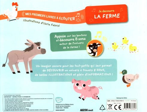 Je découvre la ferme, livre sonore à écouter Livres La family shop
