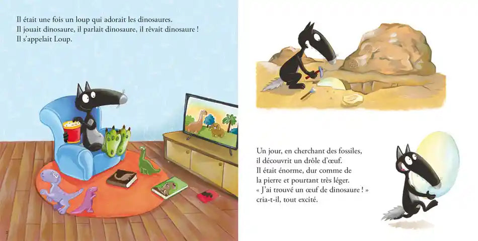 Le loup qui adorait les dinosaures (Grand Album) Livres La family shop